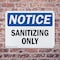 Signmission Sanitizing Only, 10 in W x Rectangle, Aluminum OS-2PACK-NS-A-710-L-18241 - alternate 2